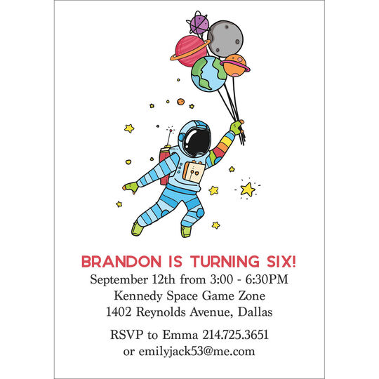 Astronaut  Invitations